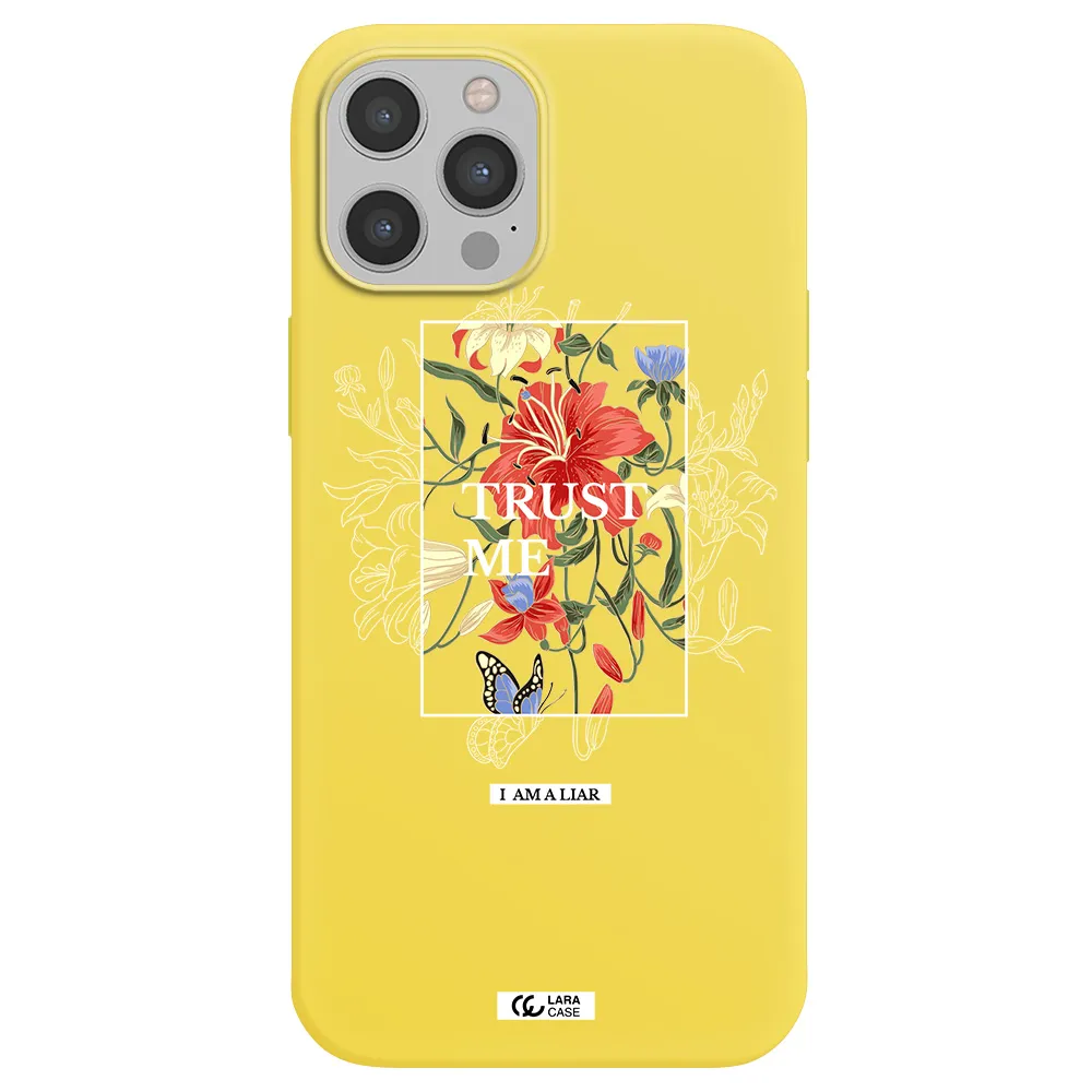 Trust Me Apple iPhone 12 pro Silicone canary yellow Case