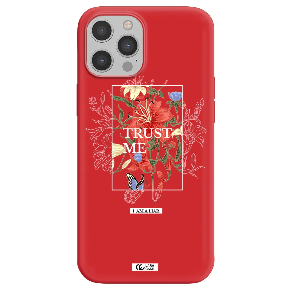 Trust Me Apple iPhone 12 pro Silicone Imperial Red Case