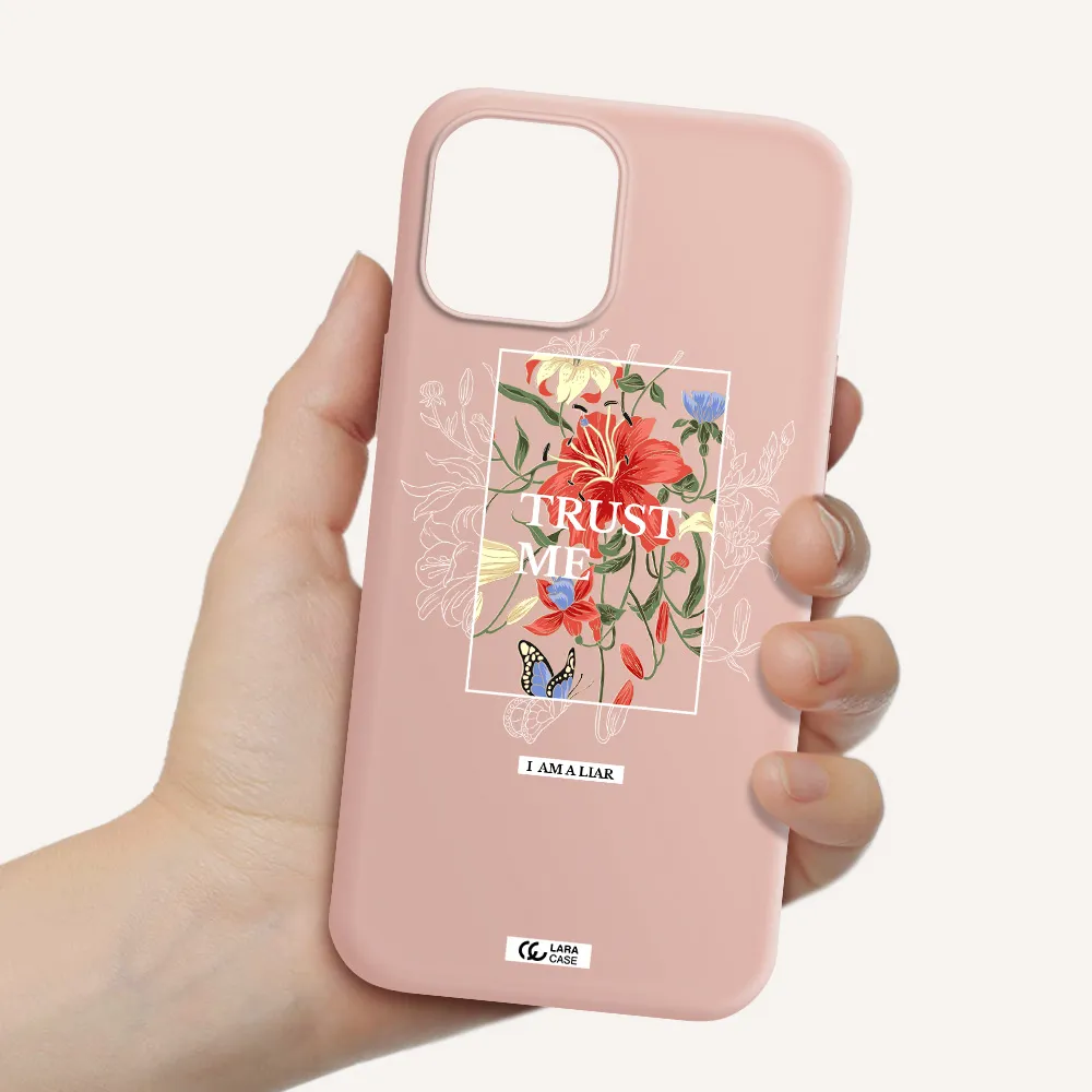 Trust Me Apple iPhone 12 pro Silicone pastel pink Case
