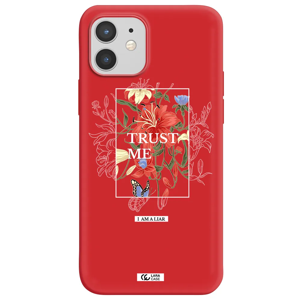 Trust Me Apple iPhone 12 Silicone Imperial Red Case