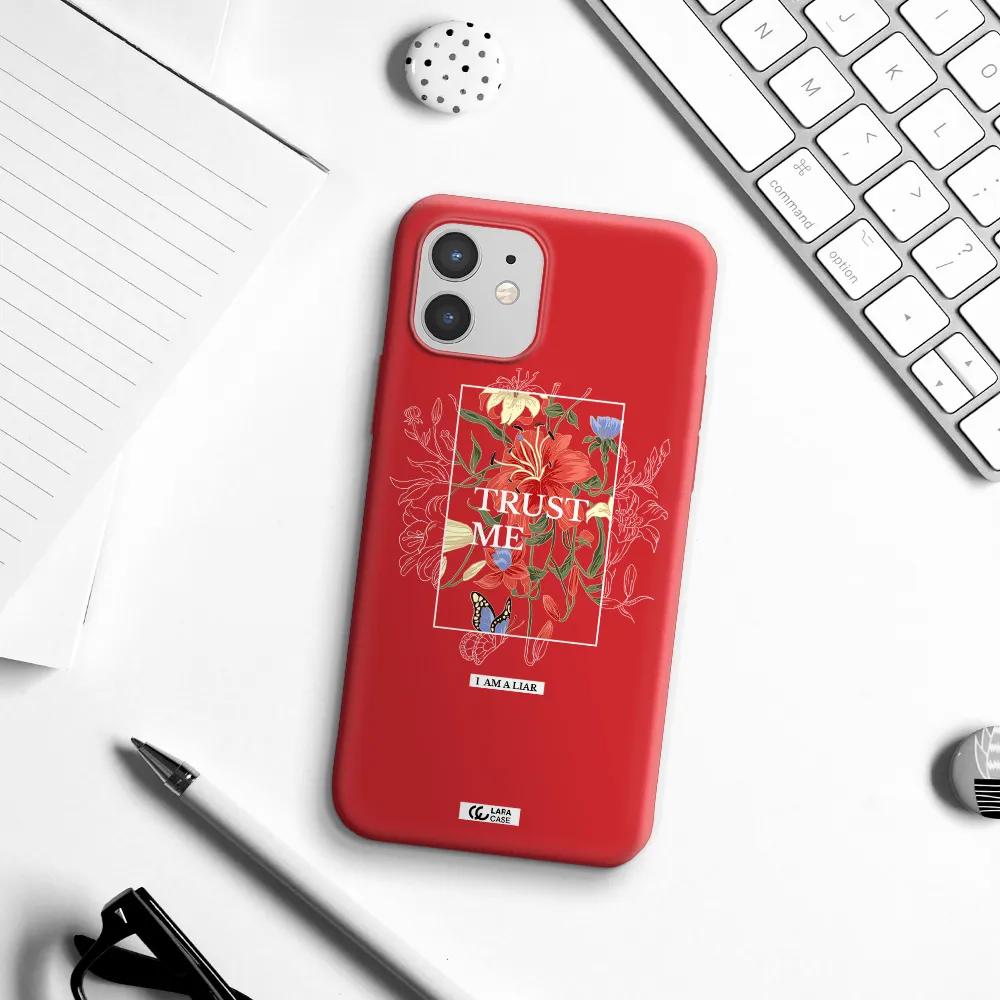 Trust Me Apple iPhone 12 Silicone Imperial Red Case