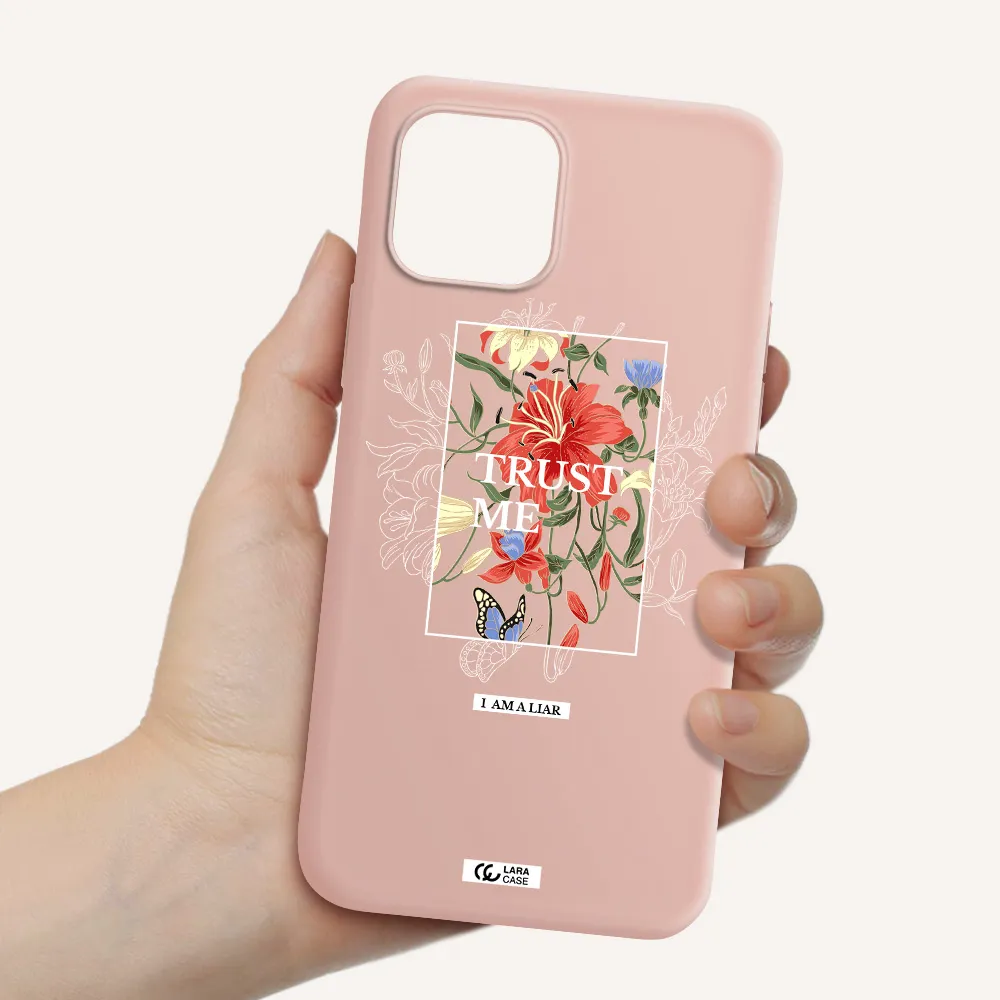 Trust Me Apple iPhone 12 Silicone pastel pink Case