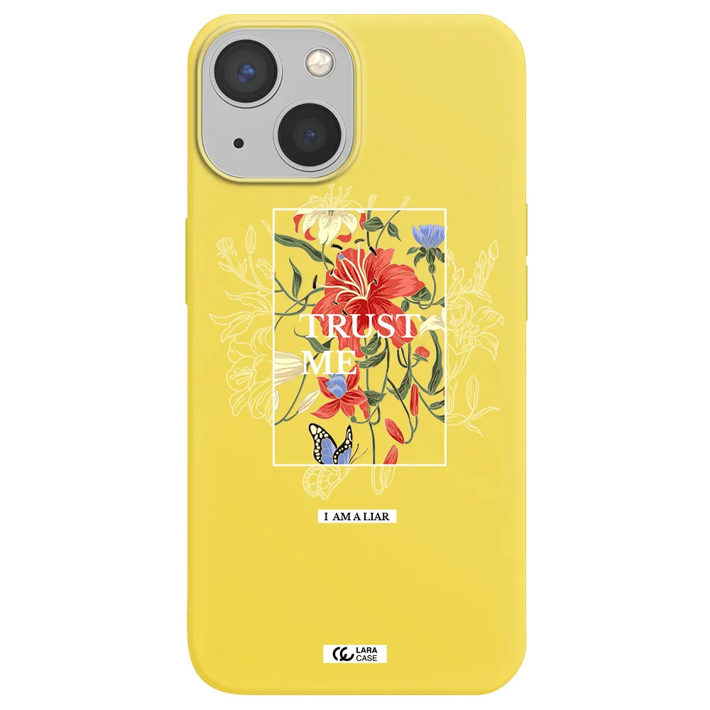 Trust Me Apple iPhone 13 mini Silicone canary yellow Case