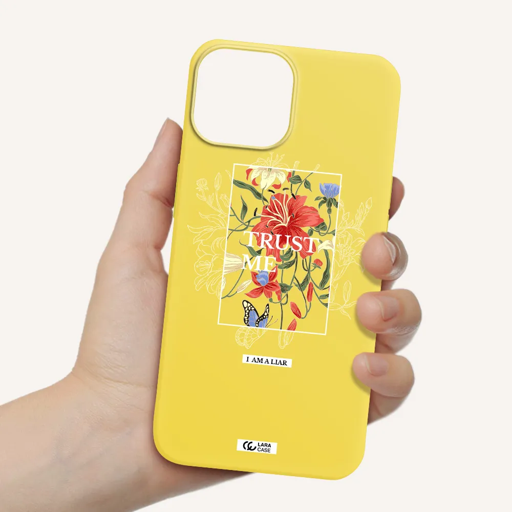 Trust Me Apple iPhone 13 mini Silicone canary yellow Case