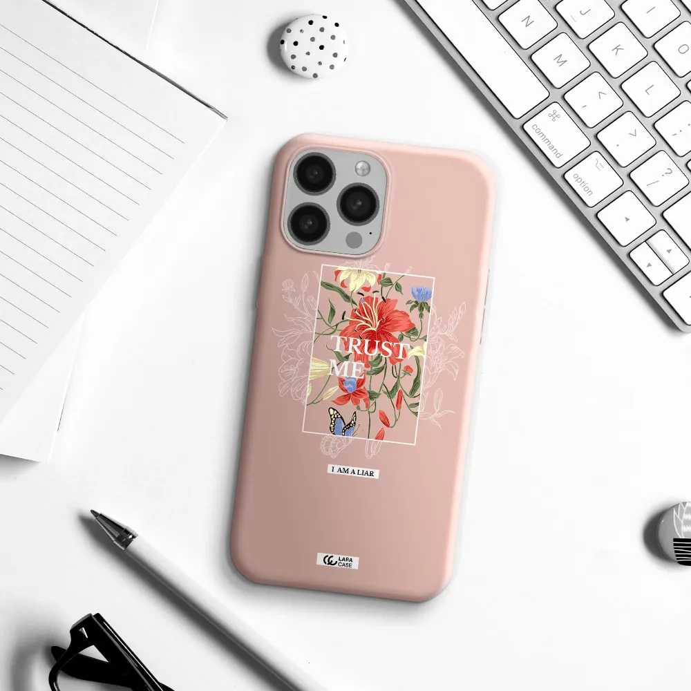 Trust Me Apple iPhone 13 Pro Silicone pastel pink Case