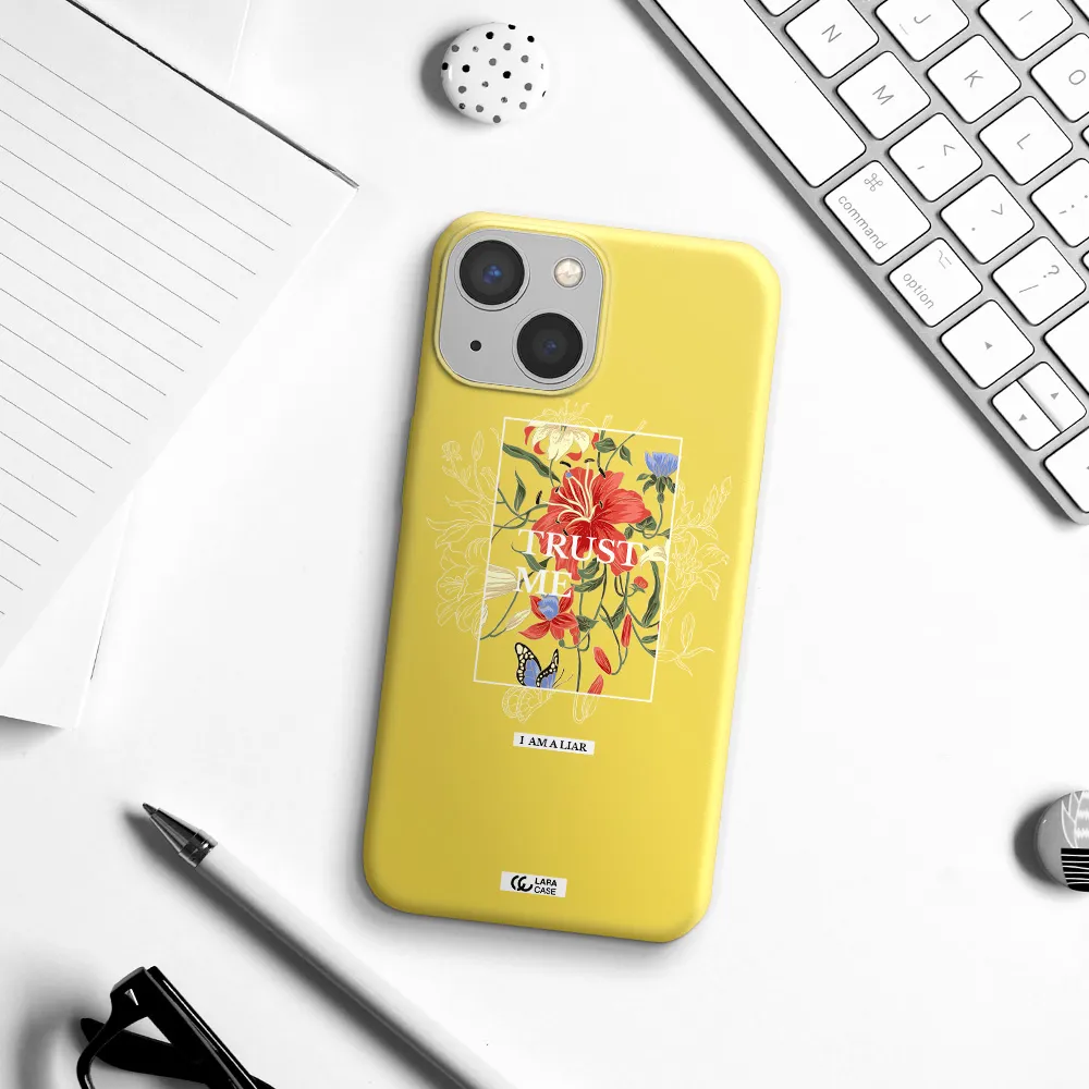 Trust Me Apple iPhone 13 Silicone canary yellow Case