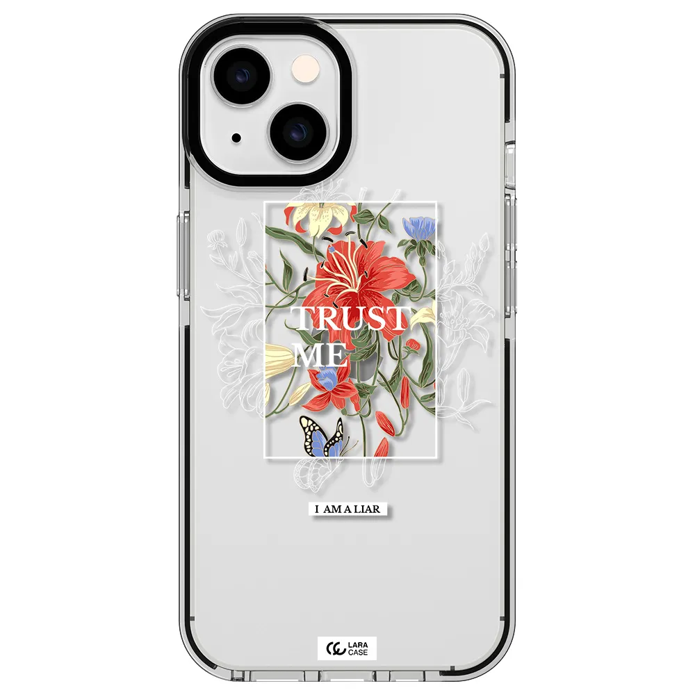 Trust Me Apple iPhone 14 impact black border Case