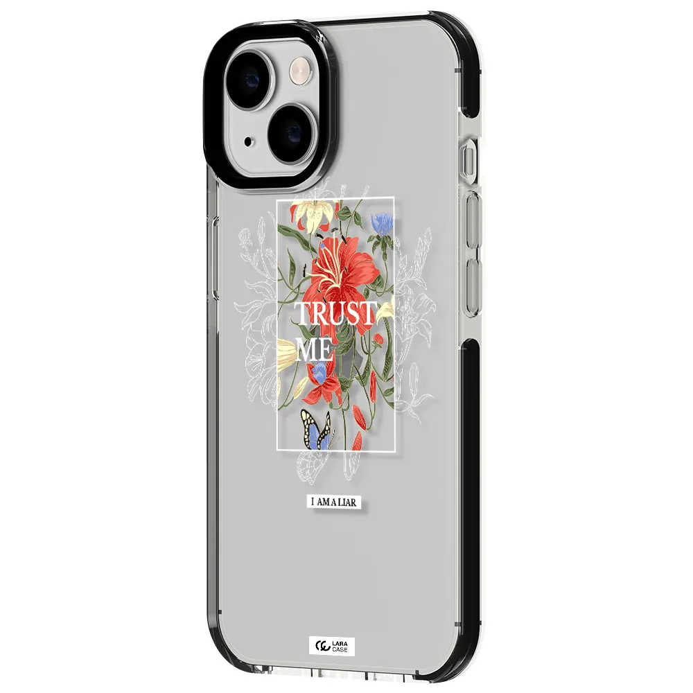 Trust Me Apple iPhone 14 impact black border Case