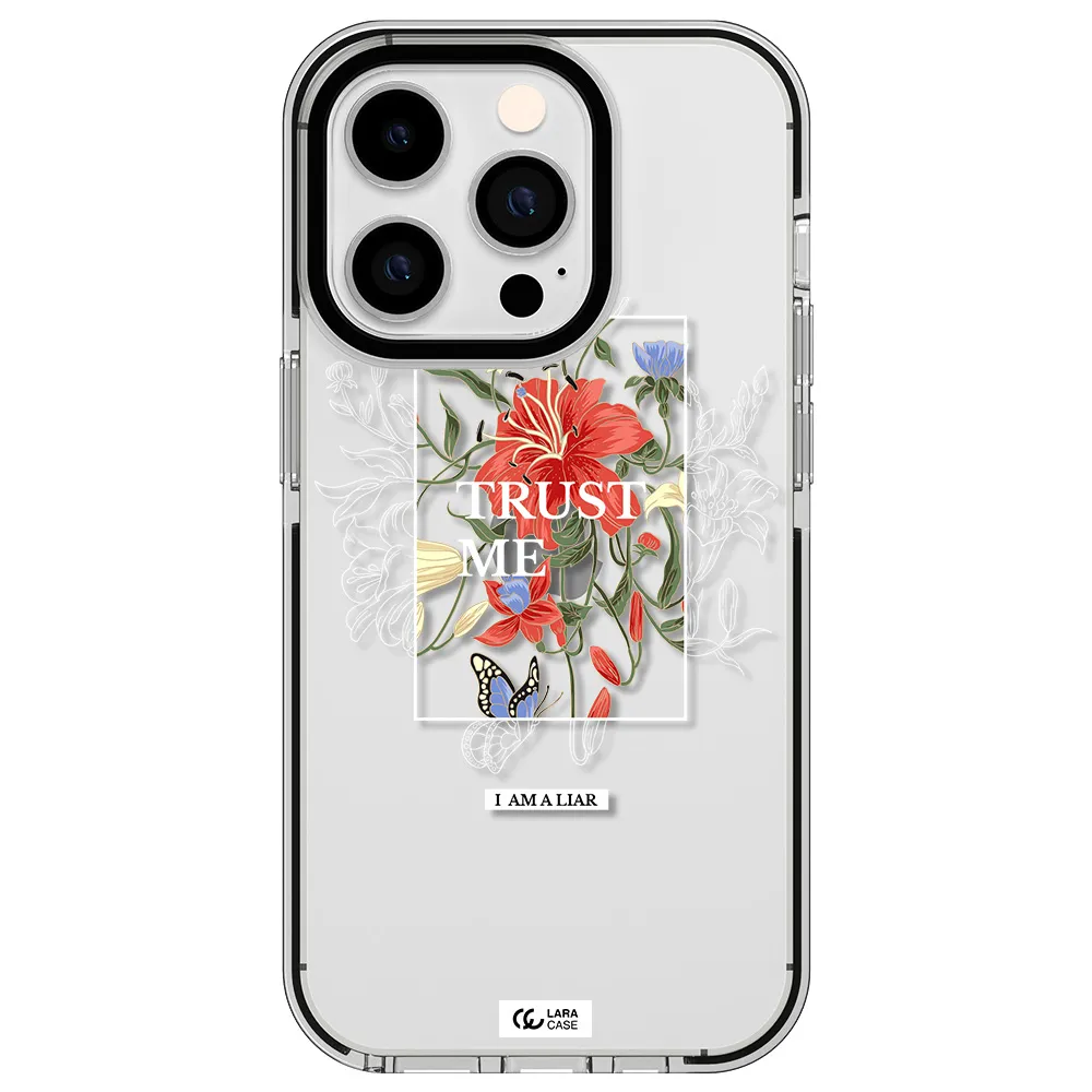 Trust Me Apple iPhone 14 pro impact black border Case