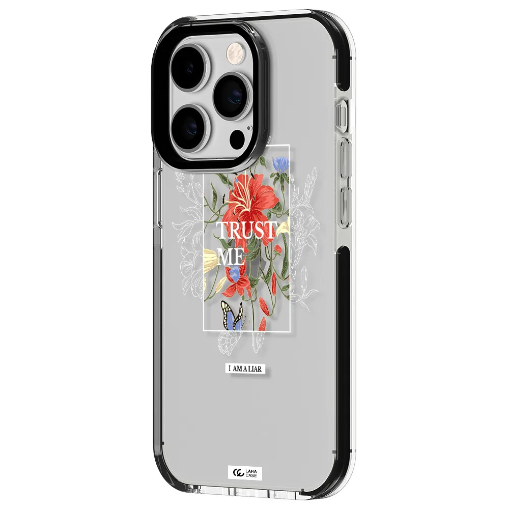 Trust Me Apple iPhone 14 pro impact black border Case