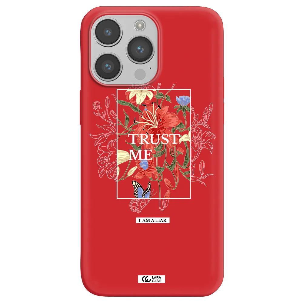 Trust Me Apple iPhone 14 pro max Silicone Imperial Red Case