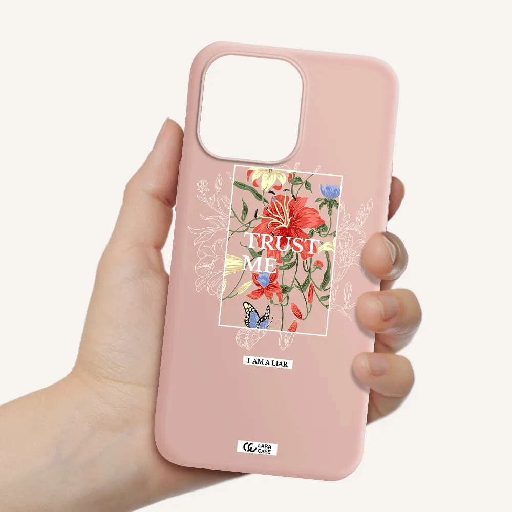 Trust Me Apple iPhone 14 pro max Silicone pastel pink Case