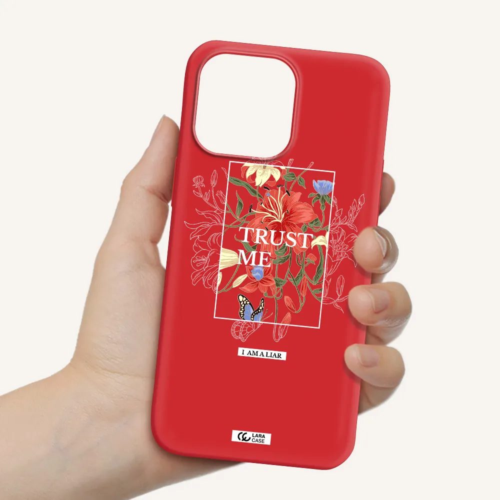 Trust Me Apple iPhone 14 pro Silicone Imperial Red Case