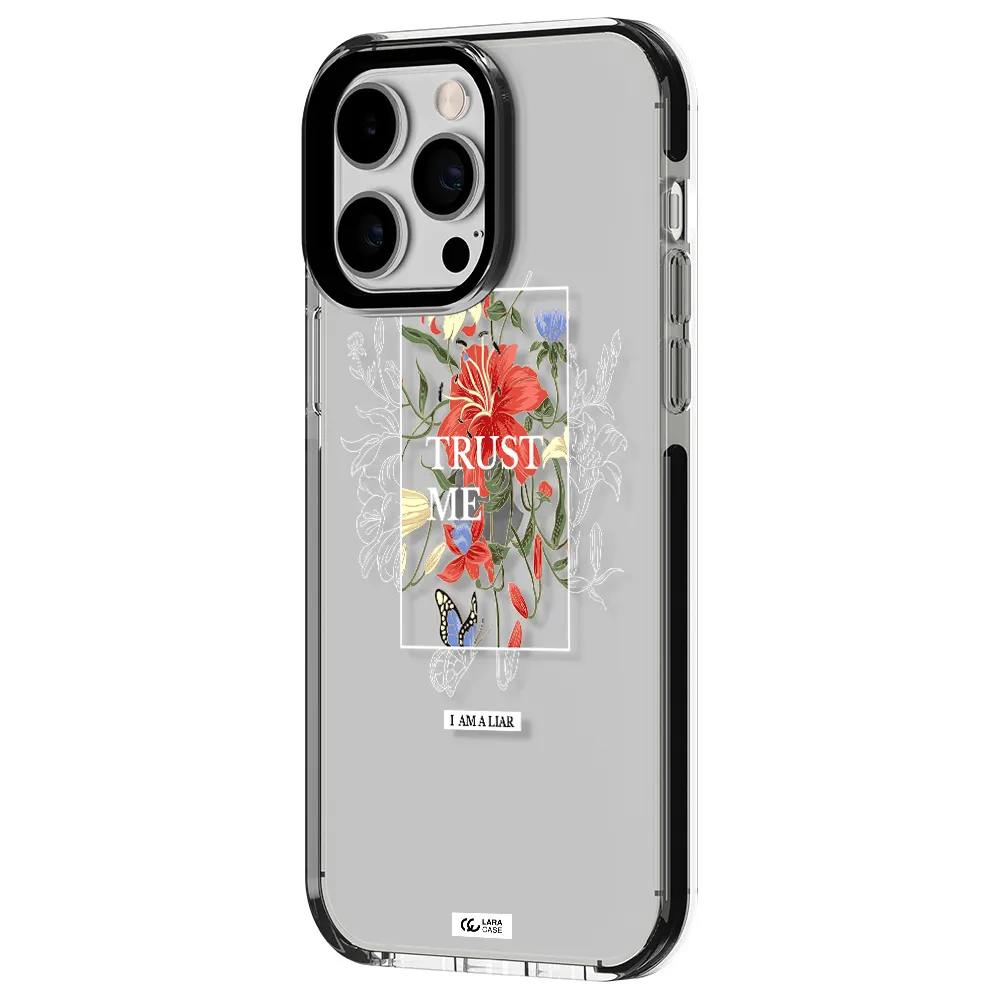 Trust Me Apple iPhone 15 Pro impact black border Case