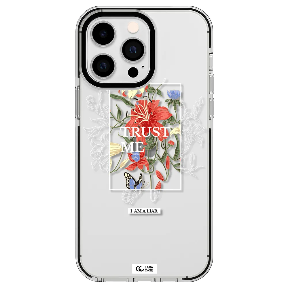 Trust Me Apple iPhone 15 Pro Max impact black border Case