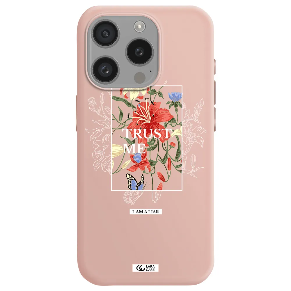 Trust Me Apple Iphone 15 Pro Silicone Pastel Pink Case