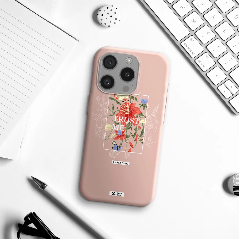 Trust Me Apple Iphone 15 Pro Silicone Pastel Pink Case