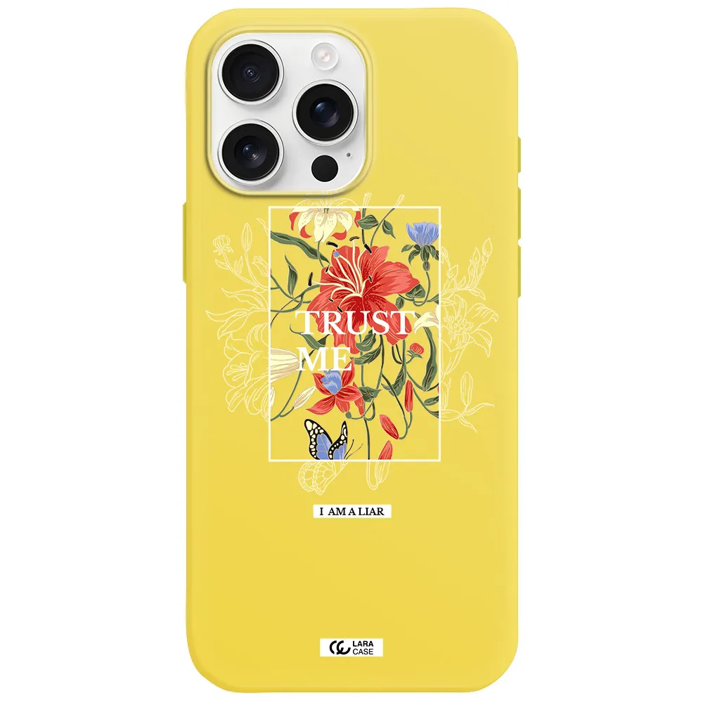 Trust Me Apple Iphone 16 Pro Max Silicone Canary Yellow Case