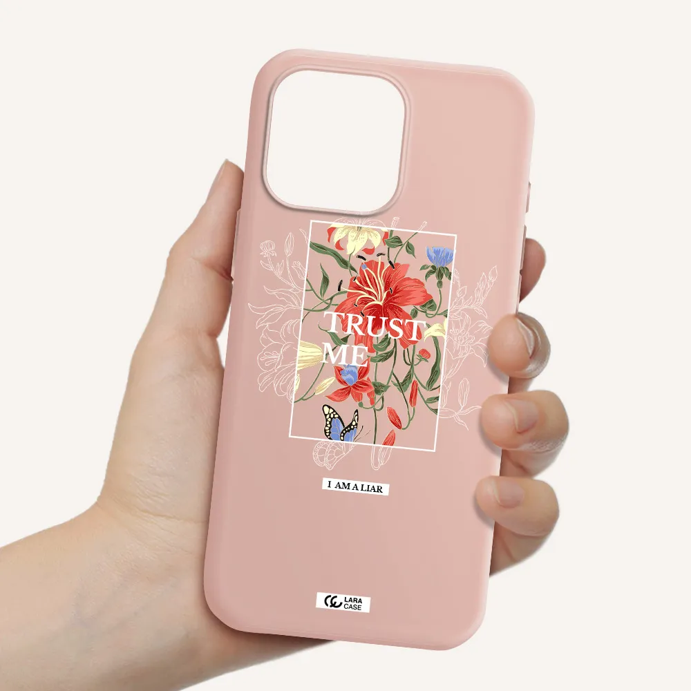 Trust Me Apple Iphone 16 Pro Max Silicone Pastel Pink Case