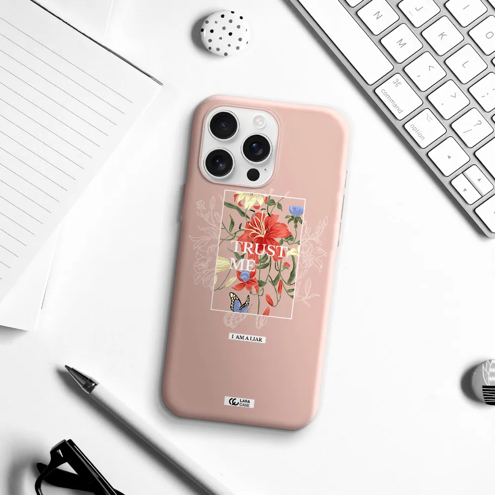 Trust Me Apple Iphone 16 Pro Max Silicone Pastel Pink Case