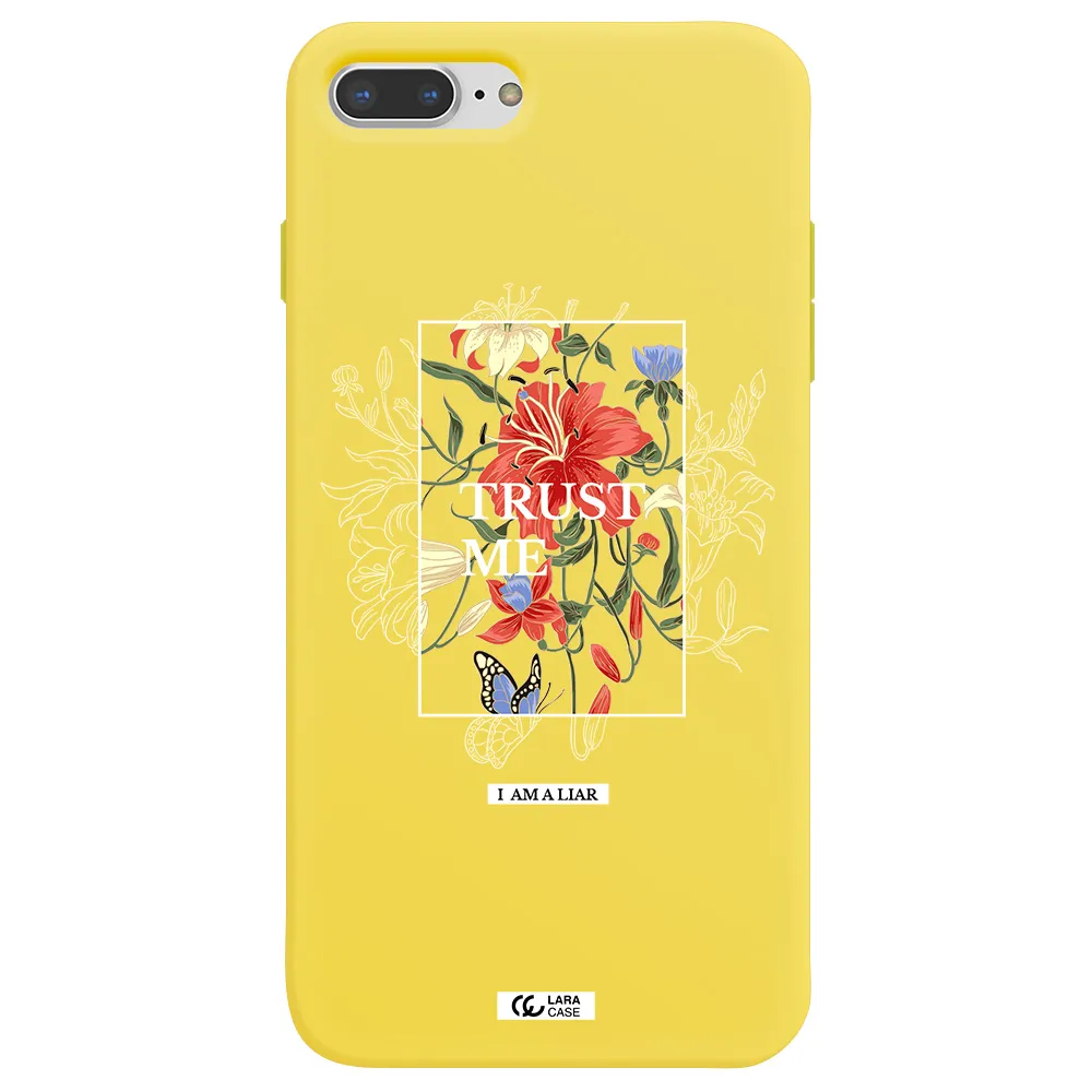 Trust Me Apple iPhone 7 plus Silicone canary yellow Case
