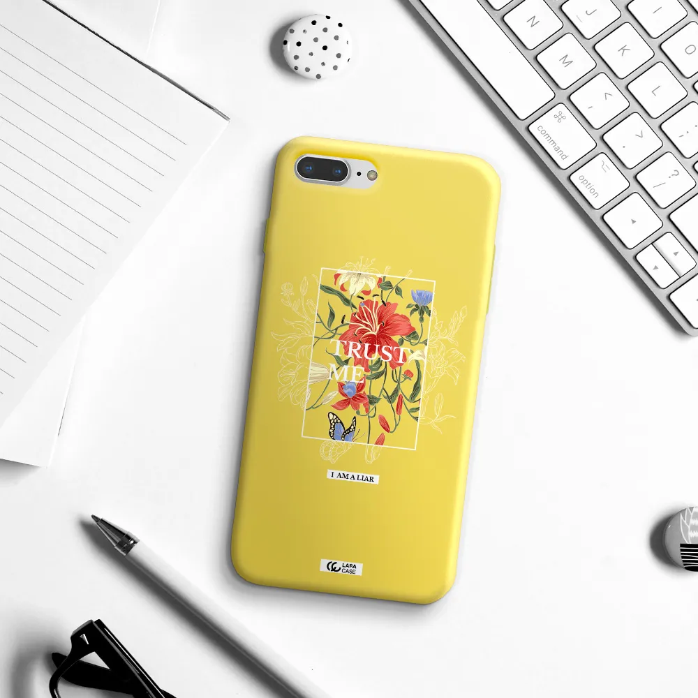 Trust Me Apple iPhone 7 plus Silicone canary yellow Case