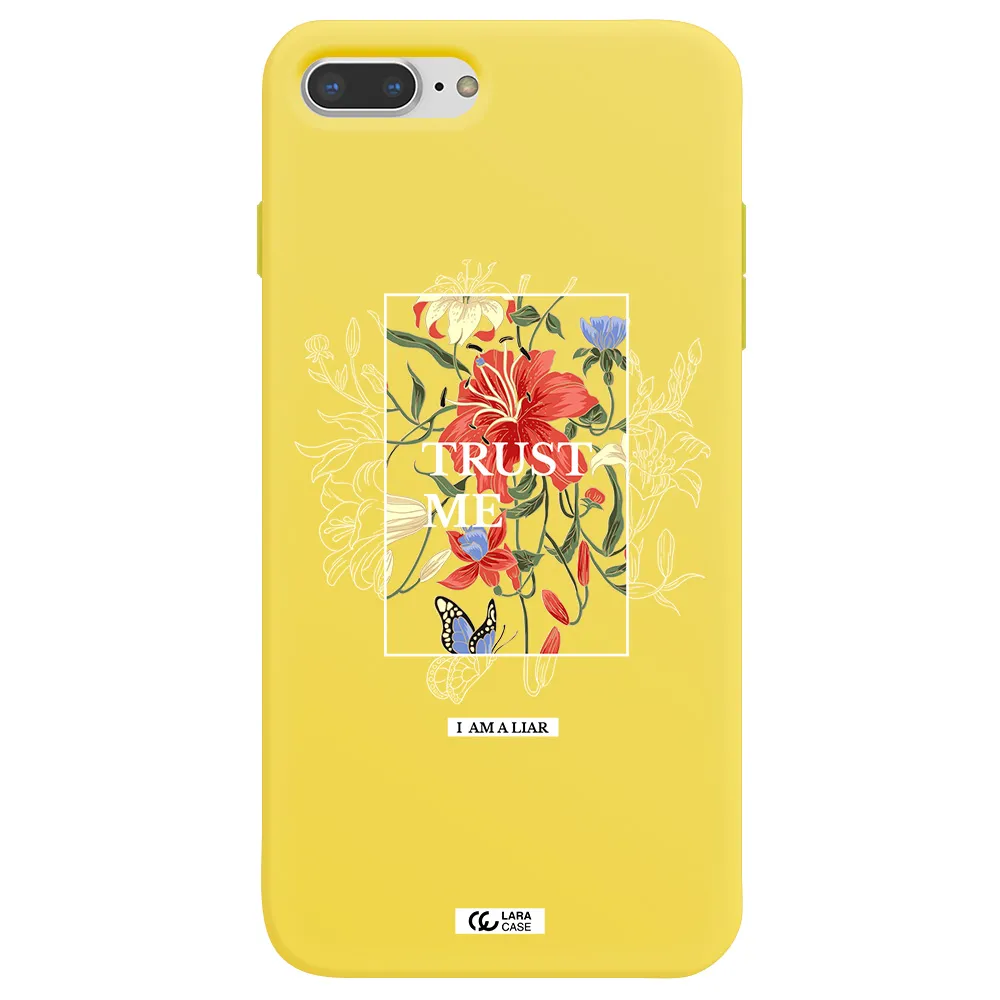 Trust Me Apple iPhone 8 plus Silicone canary yellow Case
