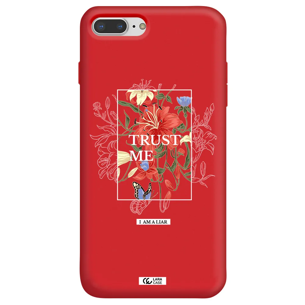 Trust Me Apple iPhone 8 plus Silicone Imperial Red Case
