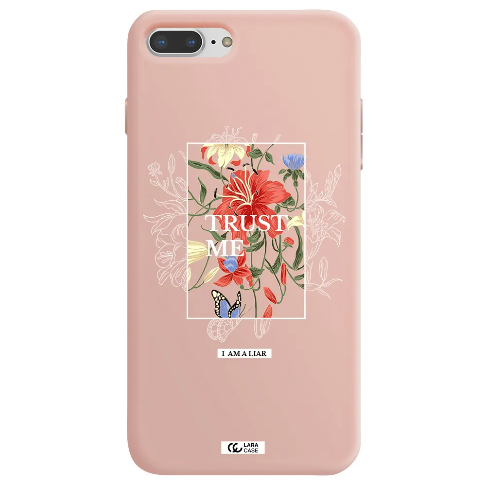 Trust Me Apple iPhone 8 plus Silicone pastel pink Case