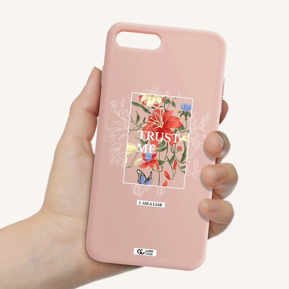 Trust Me Apple iPhone 8 plus Silicone pastel pink Case