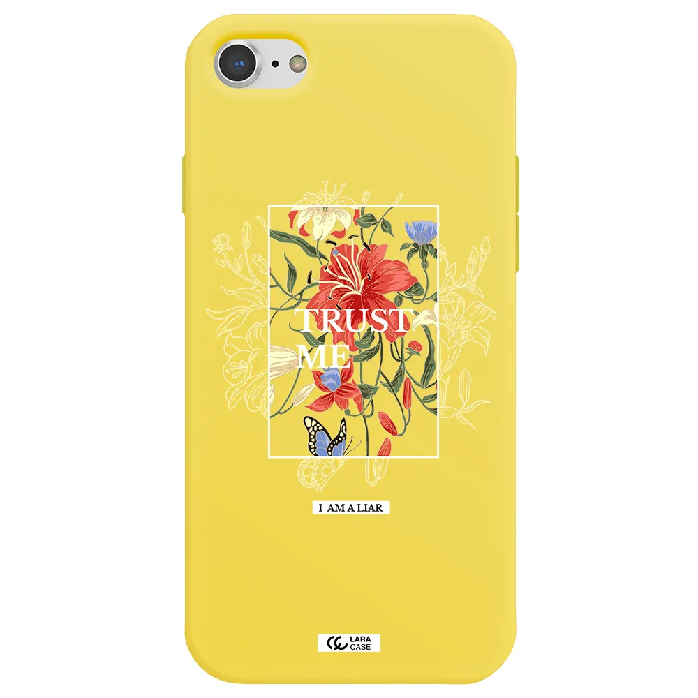 Trust Me Apple iPhone 8 Silicone canary yellow Case