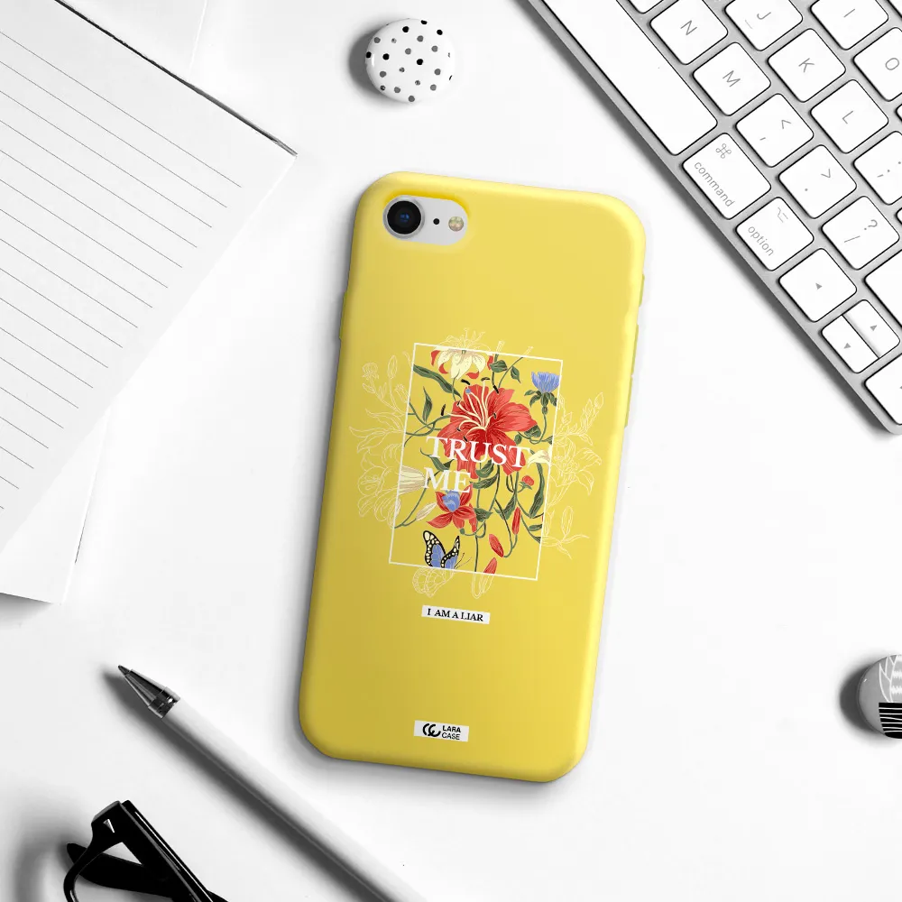 Trust Me Apple iPhone se 2020 Silicone canary yellow Case