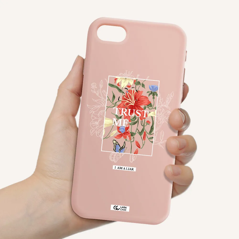 Trust Me Apple iPhone se 2020 Silicone pastel pink Case