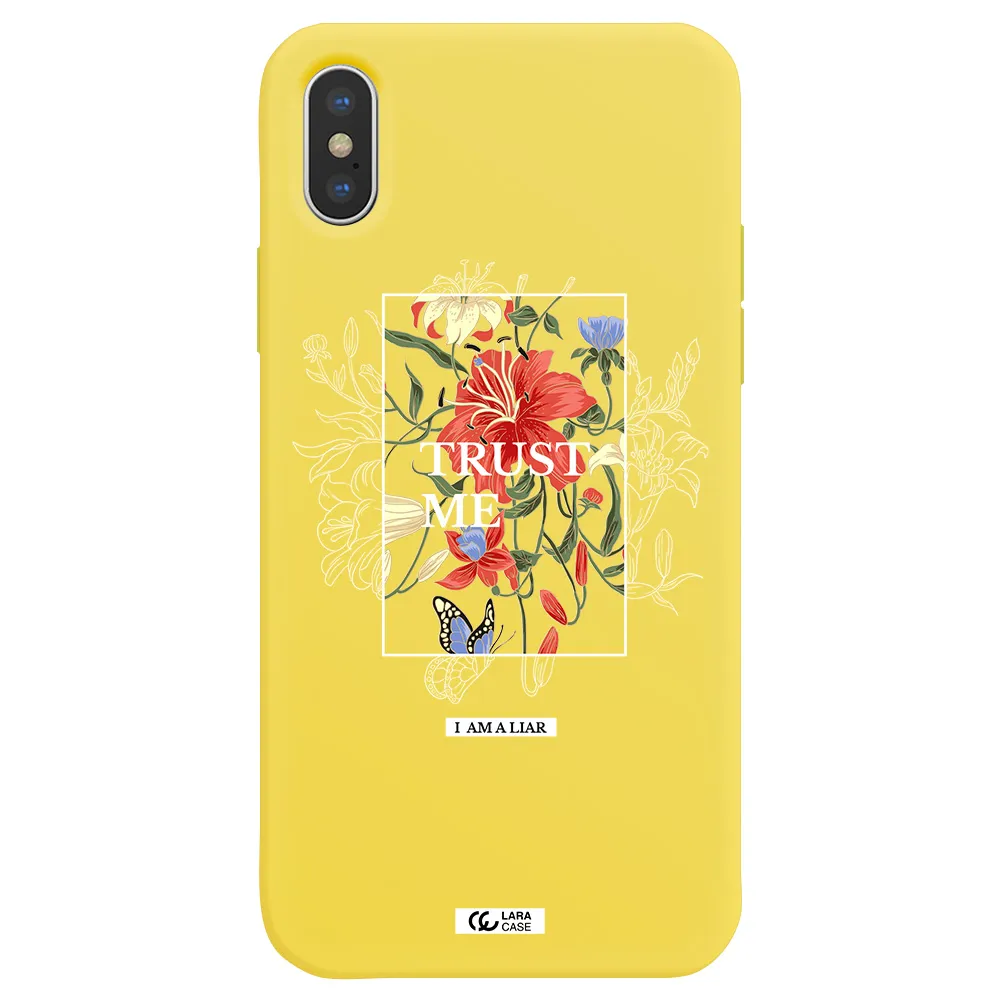 Trust Me Apple iPhone X Silicone canary yellow Case