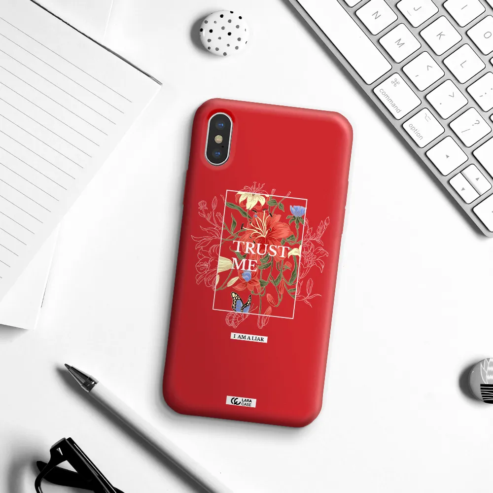 Trust Me Apple iPhone X Silicone Imperial Red Case