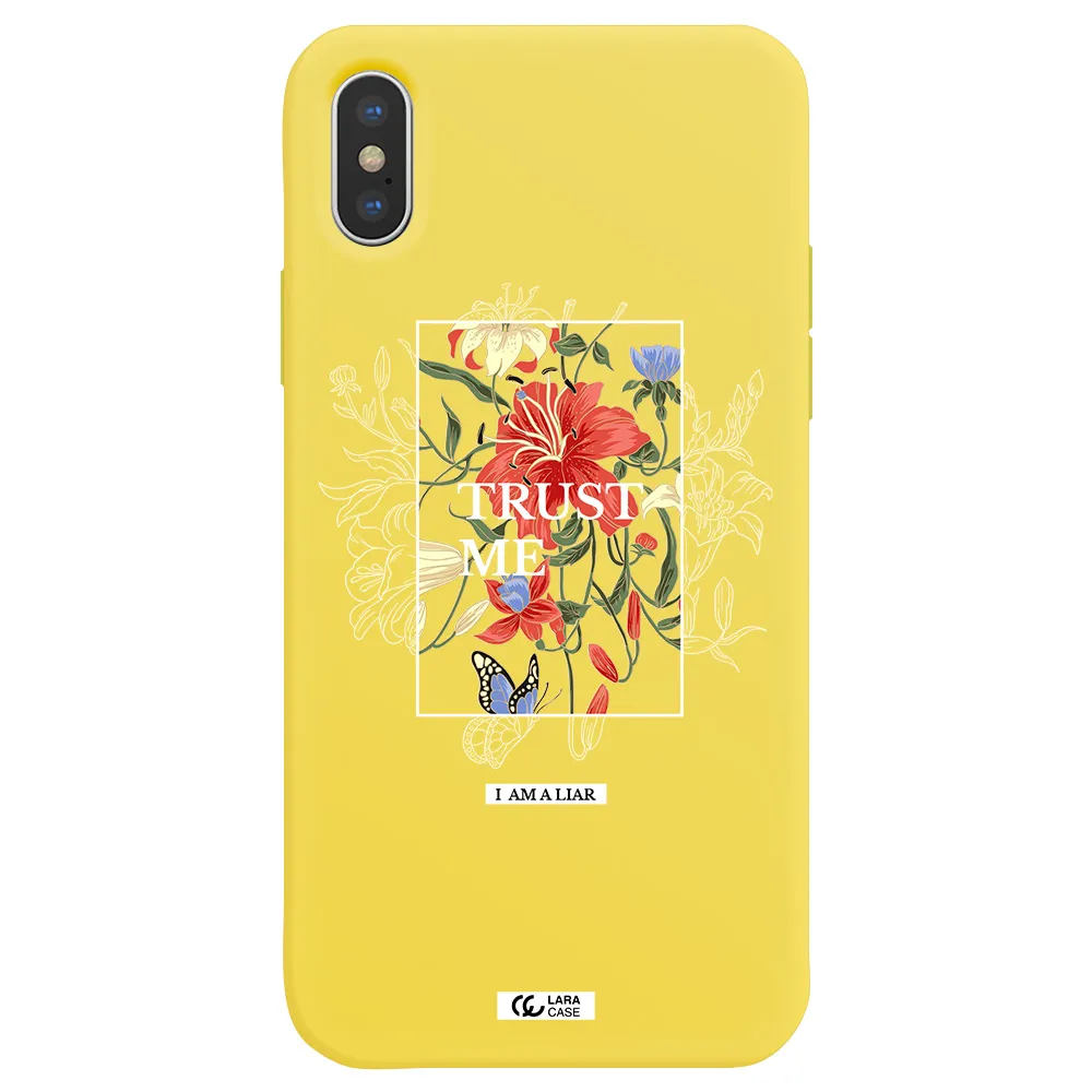 Trust Me Apple iPhone XS Silicone canary yellow Case