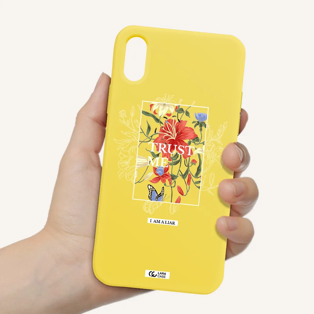 Trust Me Apple iPhone XS Silicone canary yellow Case