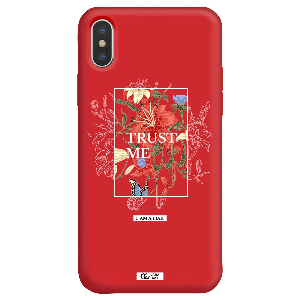 Trust Me Apple iPhone XS Silicone Imperial Red Case