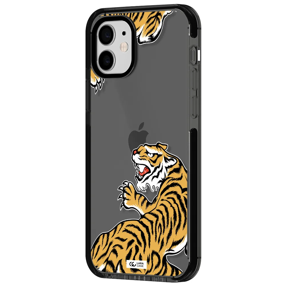 Chinese Tiger Apple iPhone 11 impact Smoke Black Case