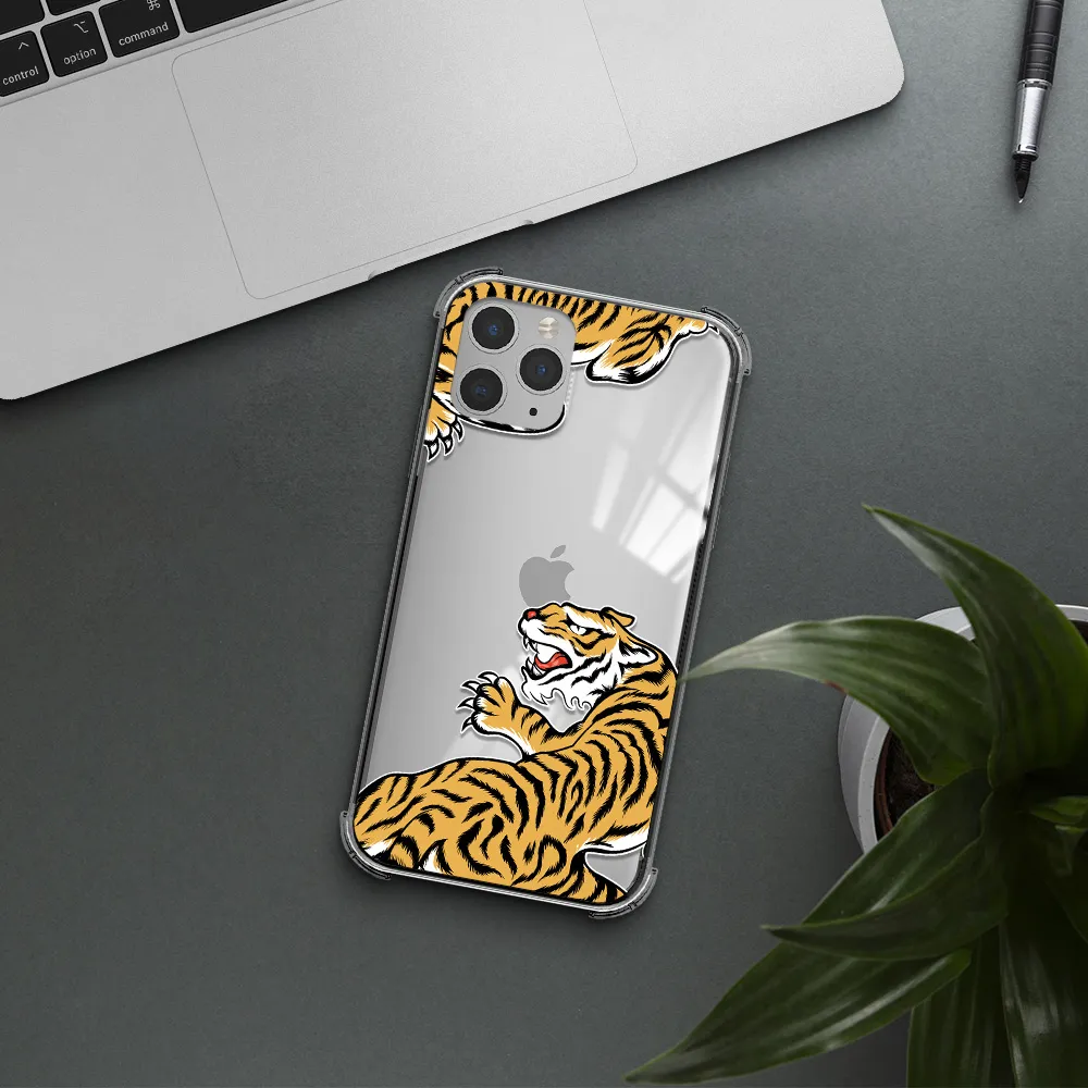 Chinese Tiger Apple iPhone 11 pro max Clear PC Case