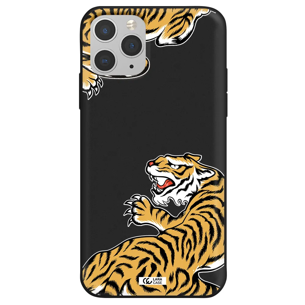 Chinese Tiger Apple iPhone 11 pro max Silicone black Case