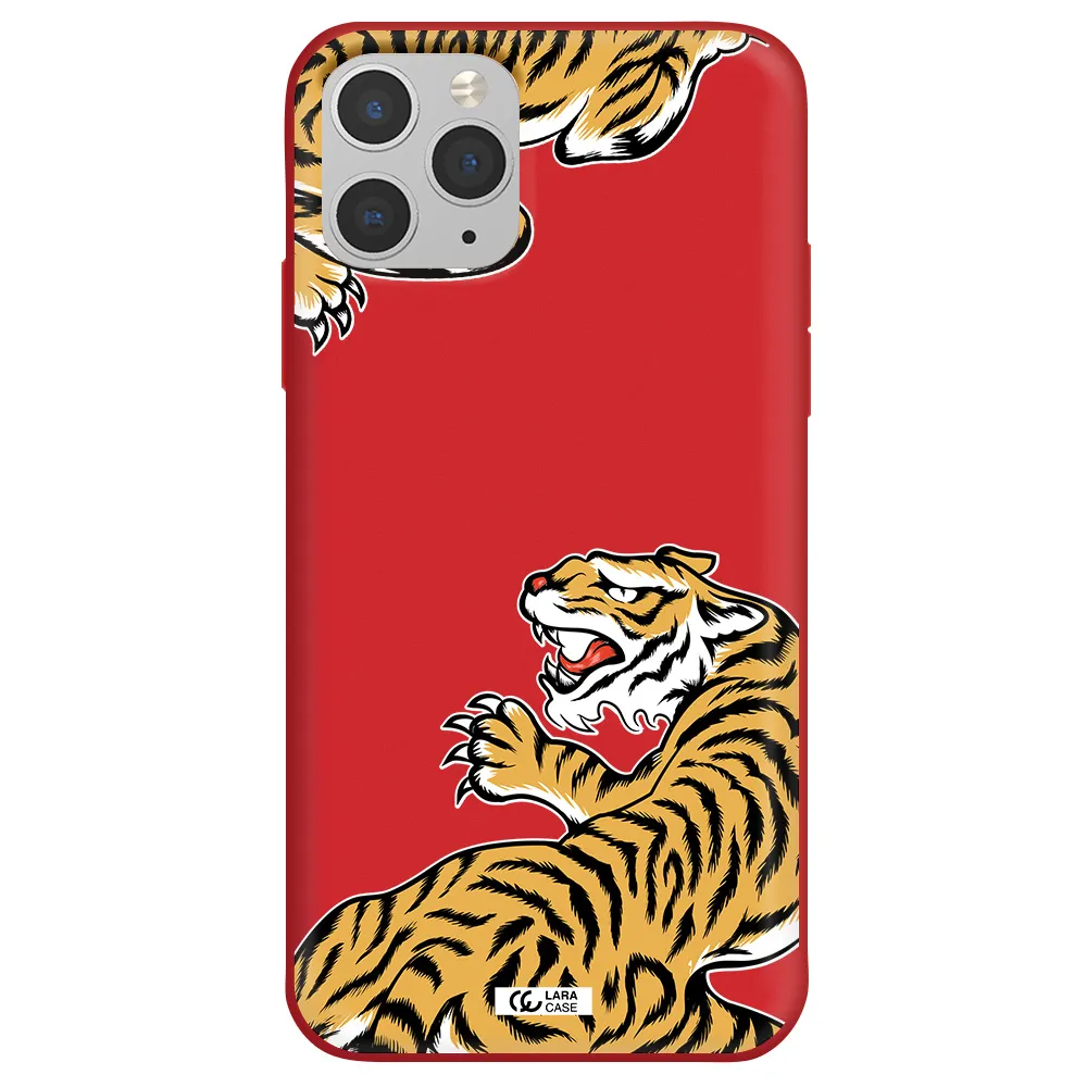 Chinese Tiger Apple iPhone 11 pro max Silicone Imperial Red Case