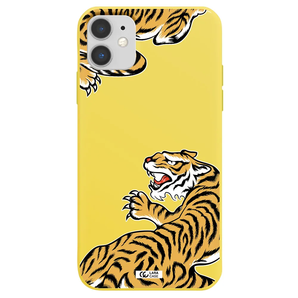 Chinese Tiger Apple iPhone 11 Silicone canary yellow Case