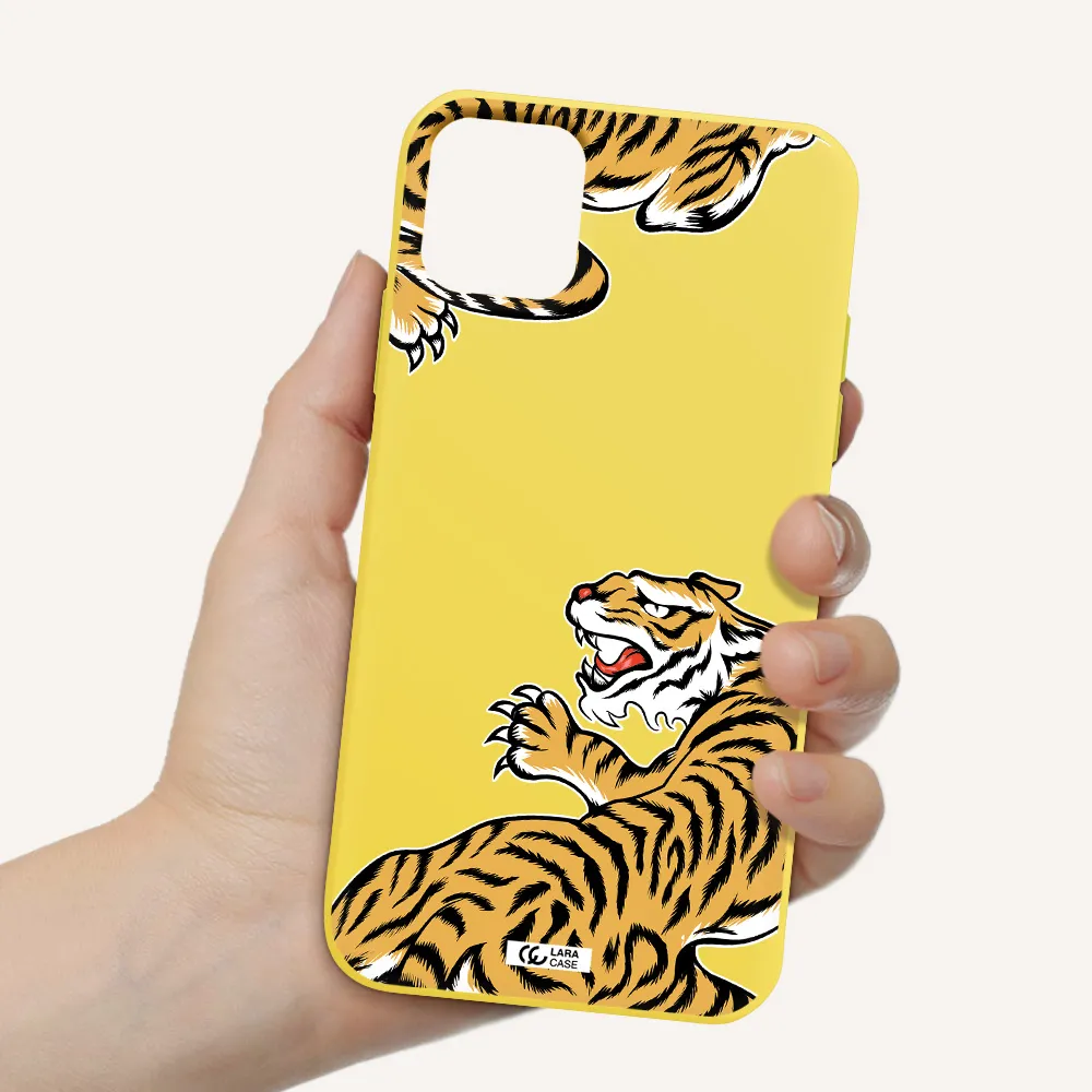 Chinese Tiger Apple iPhone 11 Silicone canary yellow Case