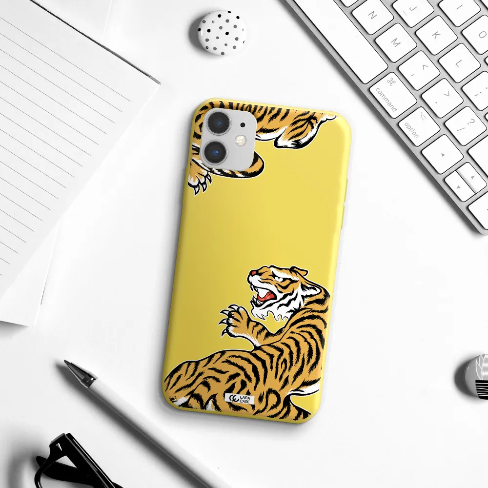 Chinese Tiger Apple iPhone 11 Silicone canary yellow Case