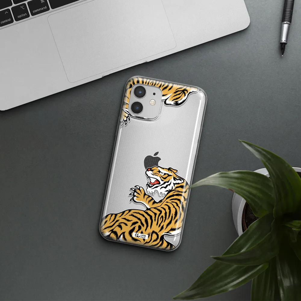 Chinese Tiger Apple iPhone 12 Clear TPU Case