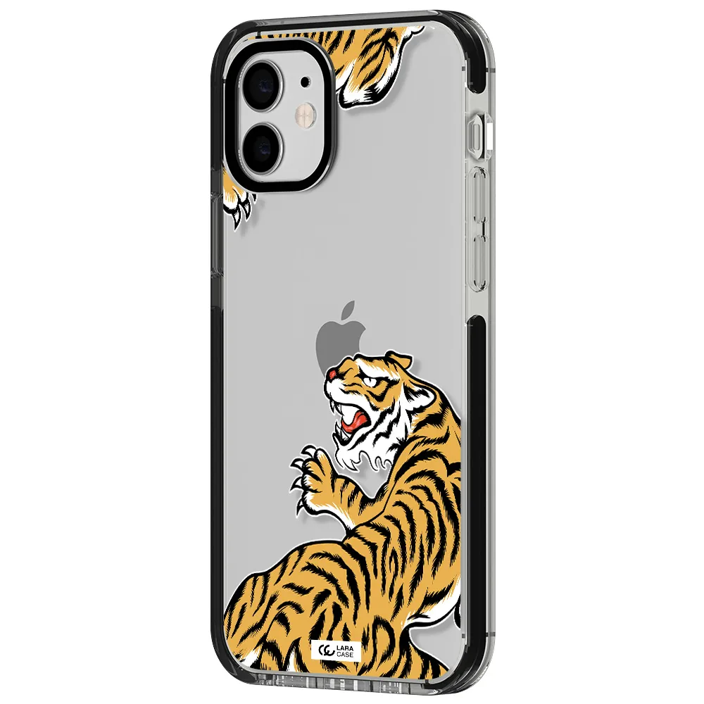 Chinese Tiger Apple iPhone 12 impact black border Case
