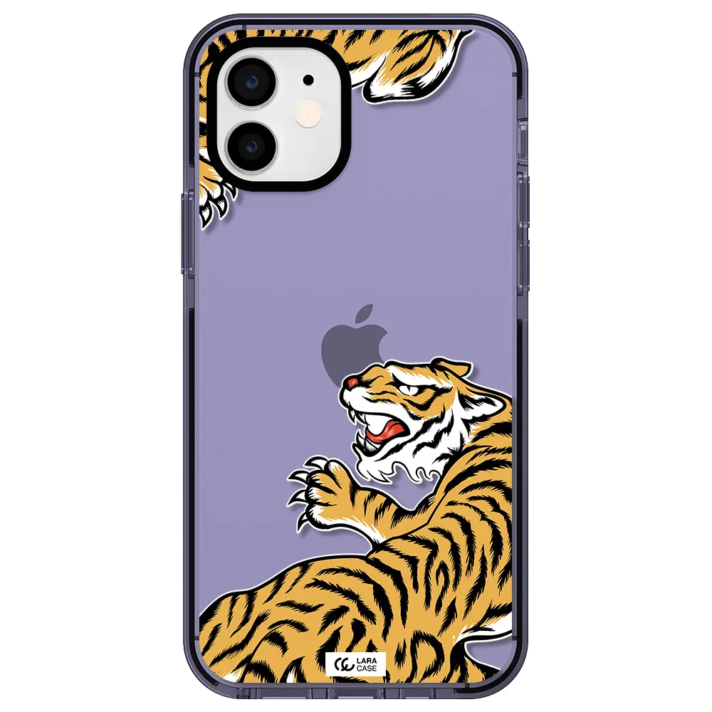 Chinese Tiger Apple iPhone 12 impact Lilac Case