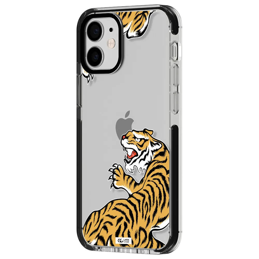 Chinese Tiger Apple iPhone 12 mini impact black border Case