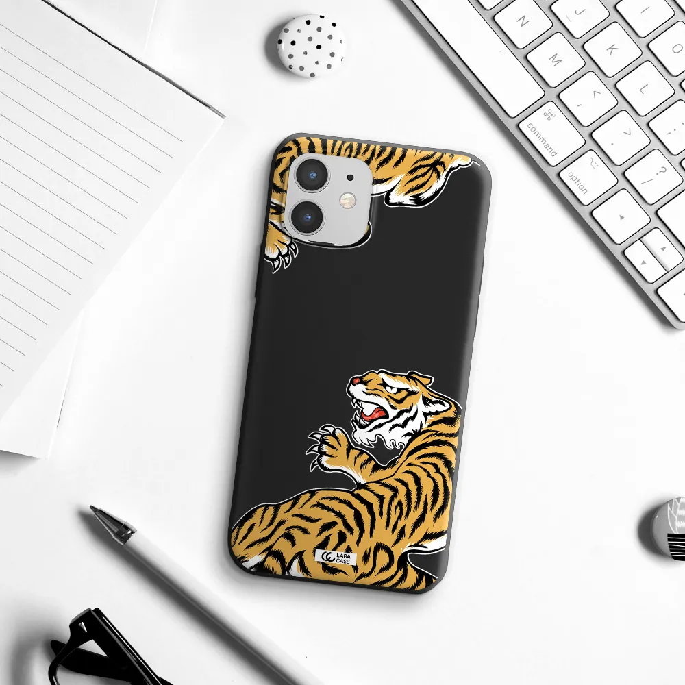 Chinese Tiger Apple iPhone 12 mini Silicone black Case